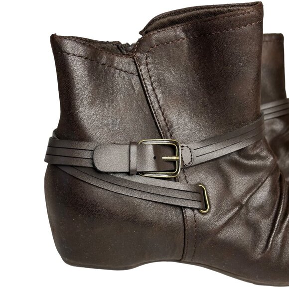 Bass Willow Boots Booties Womens 10 M Brown Side Zipper - Picture 4 of 10